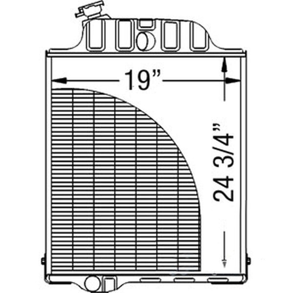 Aftermarket One New Radiator Fits John Deere Tractor AR60374 219541 AR61881 - main